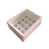 Pink Twelve Mini Cupcake Box (Window) with Insert Combo Pack edit
